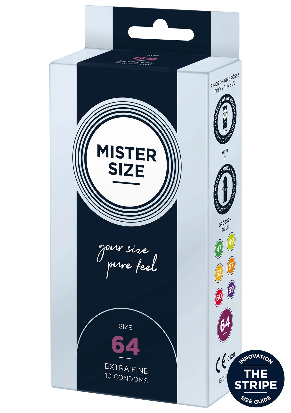 Bestel: 64mm Condoms 10pcs by Mister Size - bij Happytoys.nl, happytoys.be, Happytoys.ae: erotische sex webshop | liever Happy dan Easy ⭐⭐⭐⭐⭐ - Default Title - 97125 - NATUREL