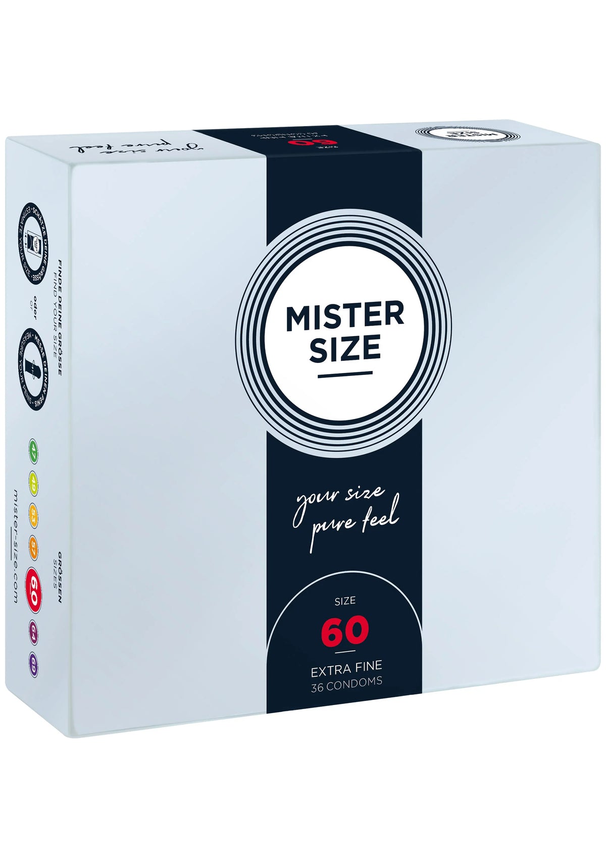 Bestel: MISTER SIZE 60mm Condoms 36pcs - bij Happytoys.nl, happytoys.be, Happytoys.ae: erotische sex webshop | liever Happy dan Easy ⭐⭐⭐⭐⭐