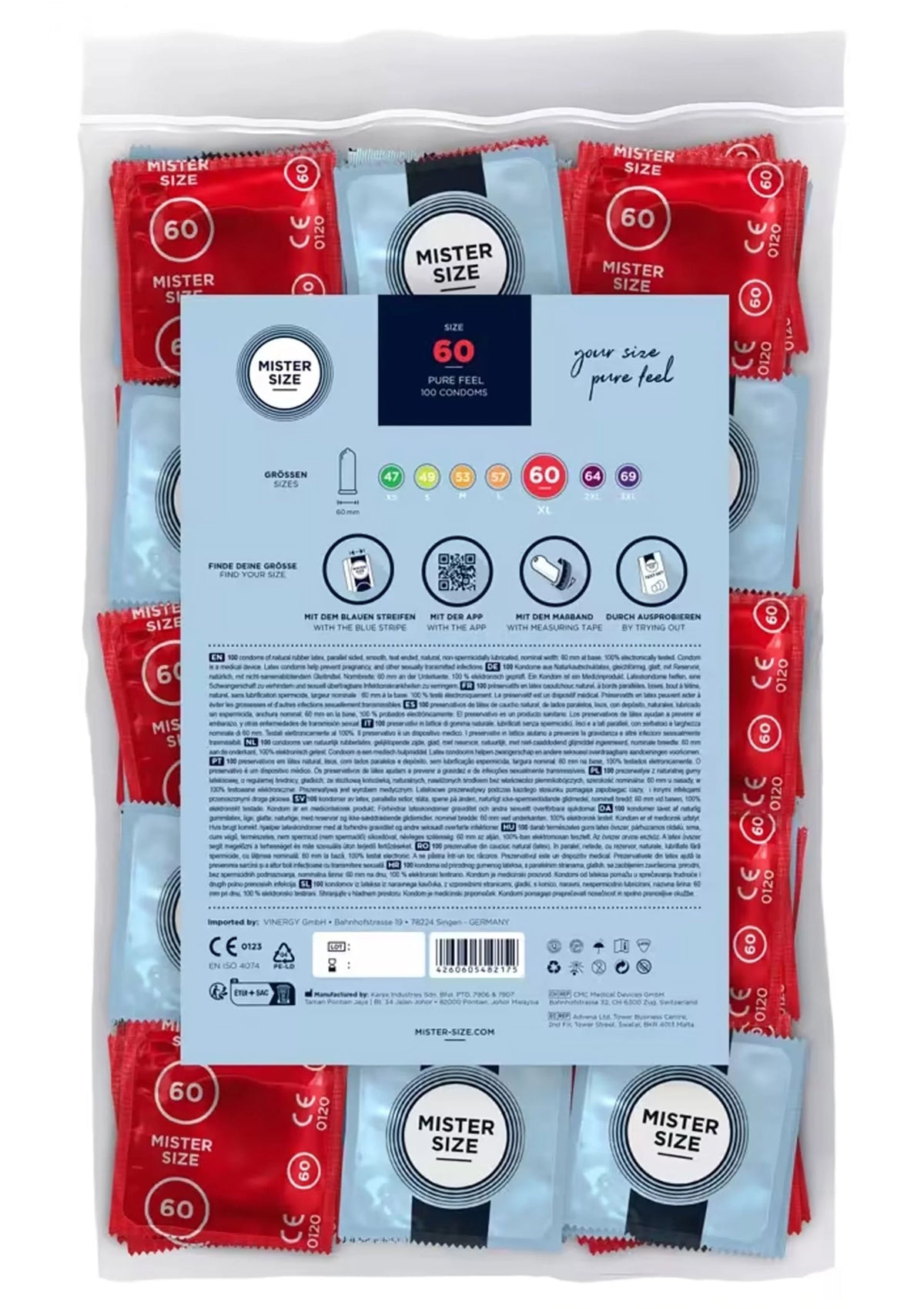 Bestel: MISTER SIZE 60mm Condoms 100pcs - bij Happytoys.nl, happytoys.be, Happytoys.ae: erotische sex webshop | liever Happy dan Easy ⭐⭐⭐⭐⭐
