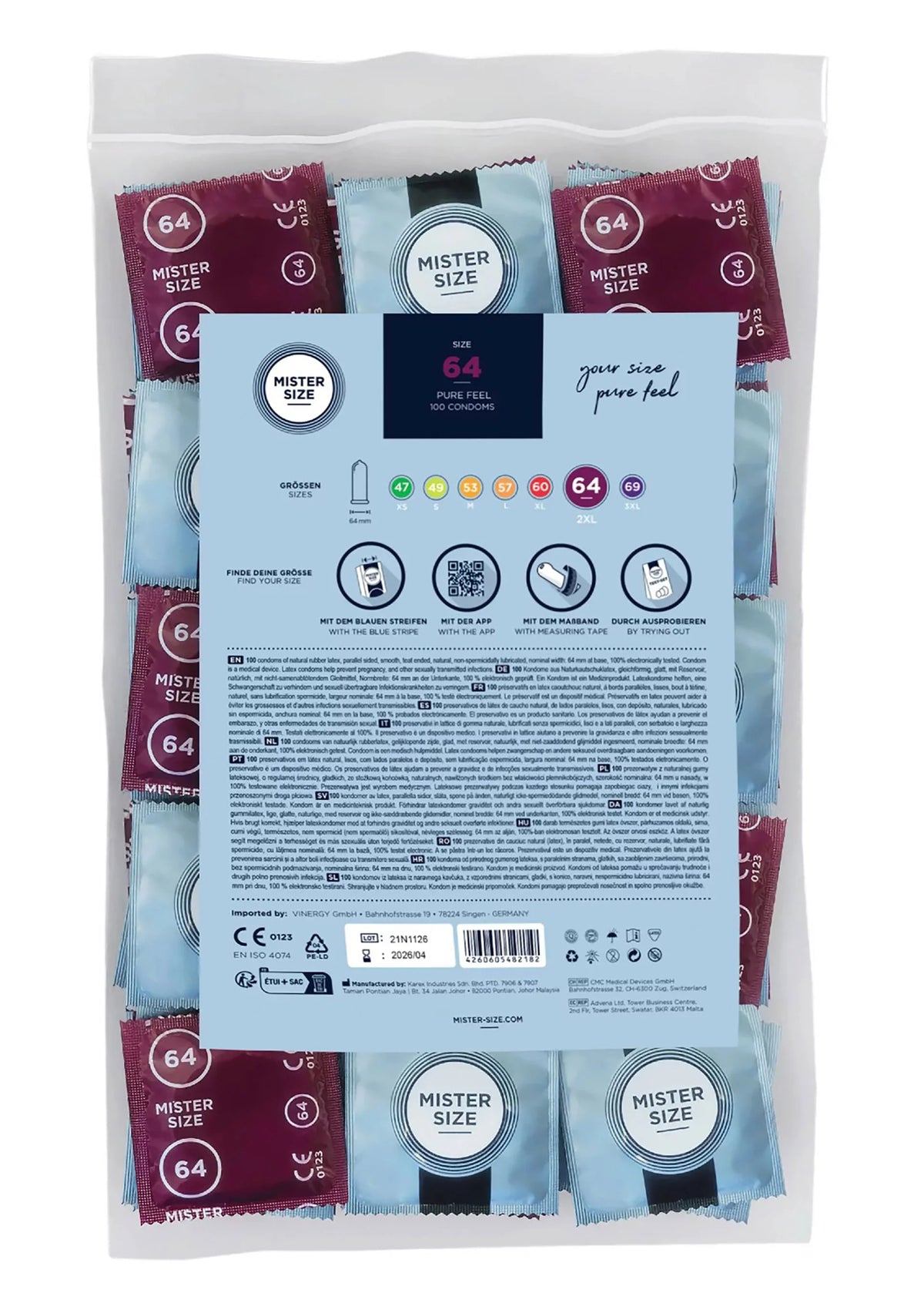 Bestel: MISTER SIZE 64mm Condoms 100pcs - bij Happytoys.nl, happytoys.be, Happytoys.ae: erotische sex webshop | liever Happy dan Easy ⭐⭐⭐⭐⭐