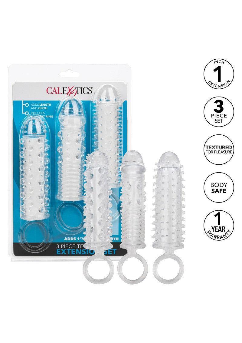 CalExotics-3-Piece-Textured-Extension-Set-Happytoys-Sexshop-liever-Happy-dan-Easy-1923 @ Happytoys Sexshop: online sex shop for Feeling Happy & Easy π the erotic store owned by a woman