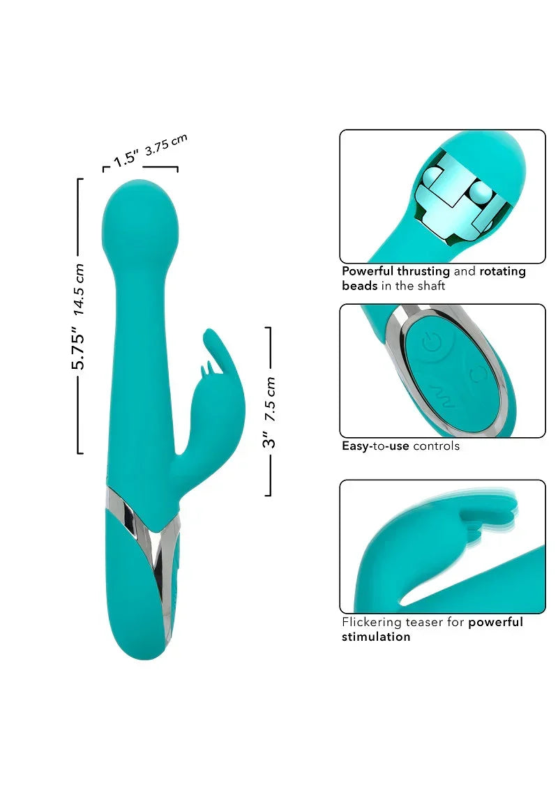 Bestel: Enchanted Oscillate Thrusting, Rotating double vibrator by CalExotics - bij Happytoys.nl, happytoys.be, Happytoys.ae: erotische sex webshop | liever Happy dan Easy ⭐⭐⭐⭐⭐