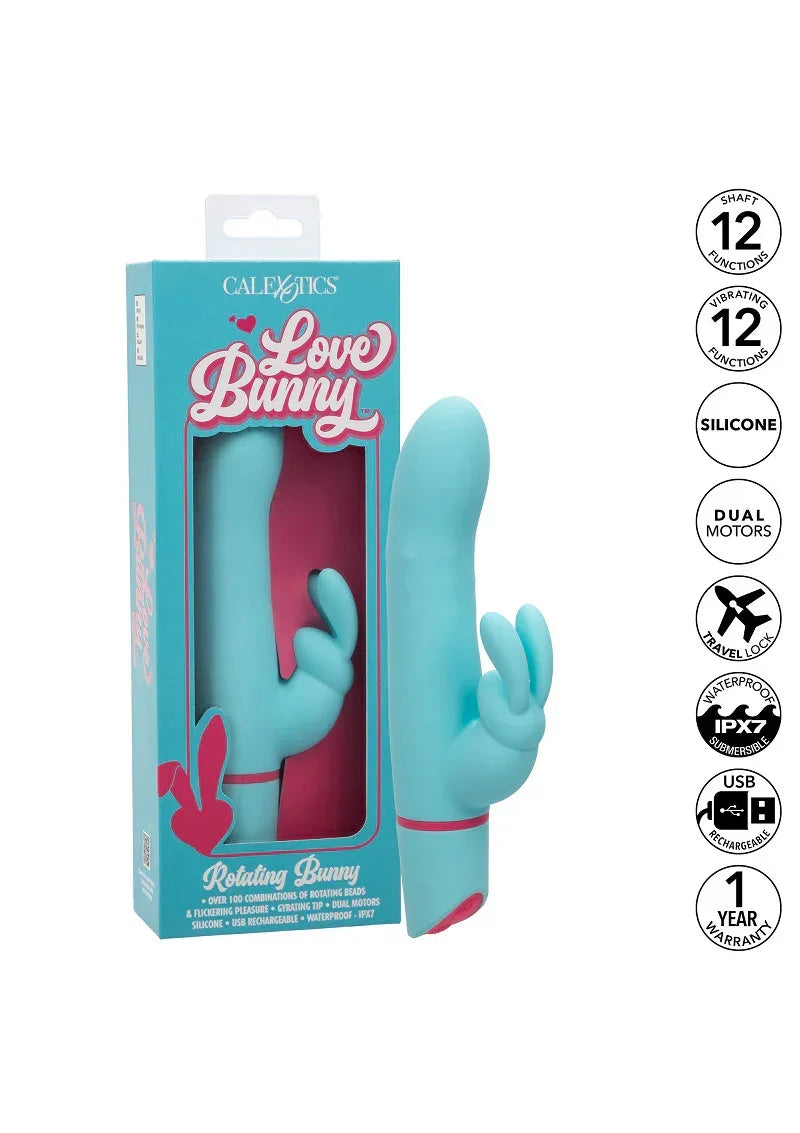 Bestel: Love Bunny Rotating Bunny by CalExotics - bij Happytoys.nl, happytoys.be, Happytoys.ae: erotische sex webshop | liever Happy dan Easy ⭐⭐⭐⭐⭐