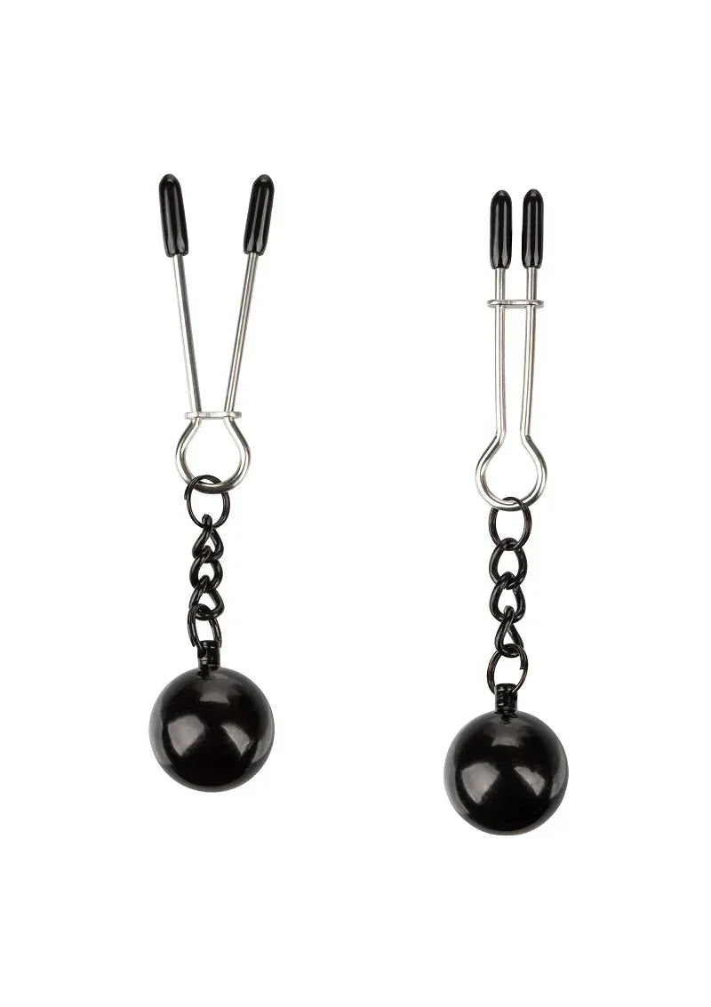 Bestel: Weighted Tweezer Nipple Clamps by CalExotics - bij Happytoys.nl, happytoys.be, Happytoys.ae: erotische sex webshop | liever Happy dan Easy ⭐⭐⭐⭐⭐