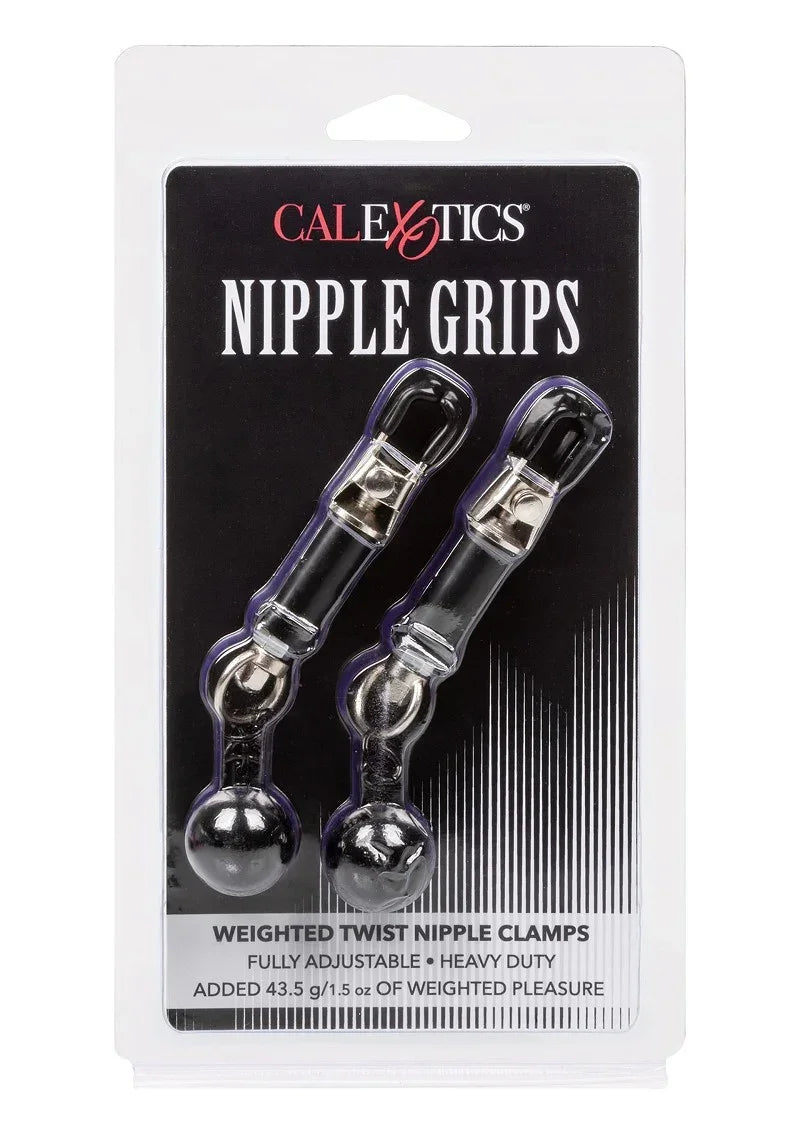 Bestel: Nipple Grips Weighted Twist Nipple Clamps by CalExotics - bij Happytoys.nl, happytoys.be, Happytoys.ae: erotische sex webshop | liever Happy dan Easy βββββ