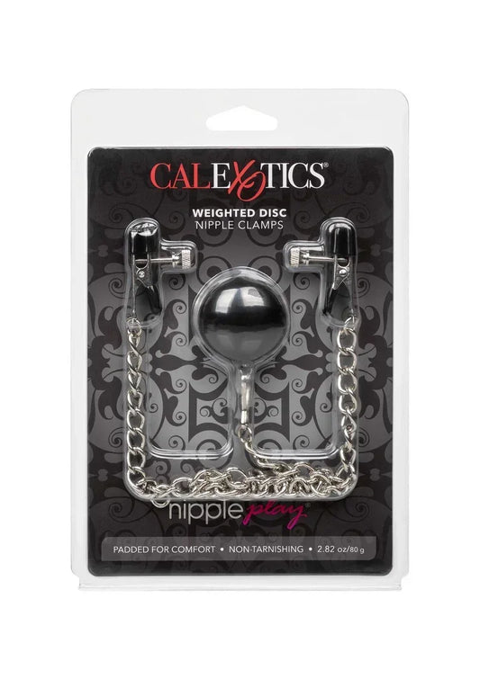 CalExoticsNipplePlayWeightedDiscNippleClamps2 @ Happytoys Sexshop: online sex shop for Feeling Happy & Easy π the erotic store owned by a woman