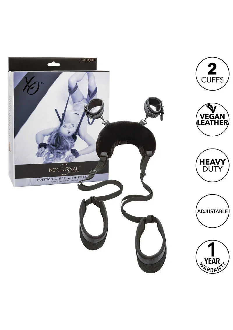 Bestel: Nocturnal Position Strap with Pillow by CalExotics - bij Happytoys.nl, happytoys.be, Happytoys.ae: erotische sex webshop | liever Happy dan Easy ⭐⭐⭐⭐⭐