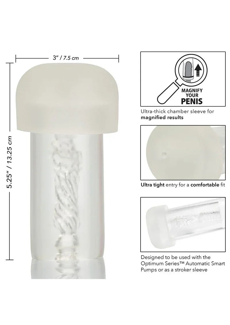 Bestel: Optimum Series Automatic Smart Pump Replacement Sleeve by CalExotics - bij Happytoys.nl, happytoys.be, Happytoys.ae: erotische sex webshop | liever Happy dan Easy ⭐⭐⭐⭐⭐