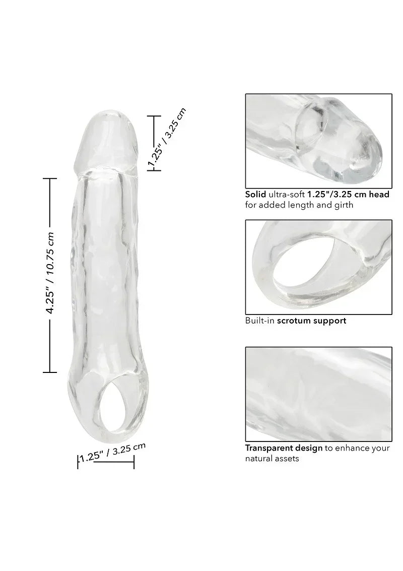 Bestel: Performance Maxx Clear Extension 5.5' by CalExotics - bij Happytoys.nl, happytoys.be, Happytoys.ae: erotische sex webshop | liever Happy dan Easy ⭐⭐⭐⭐⭐