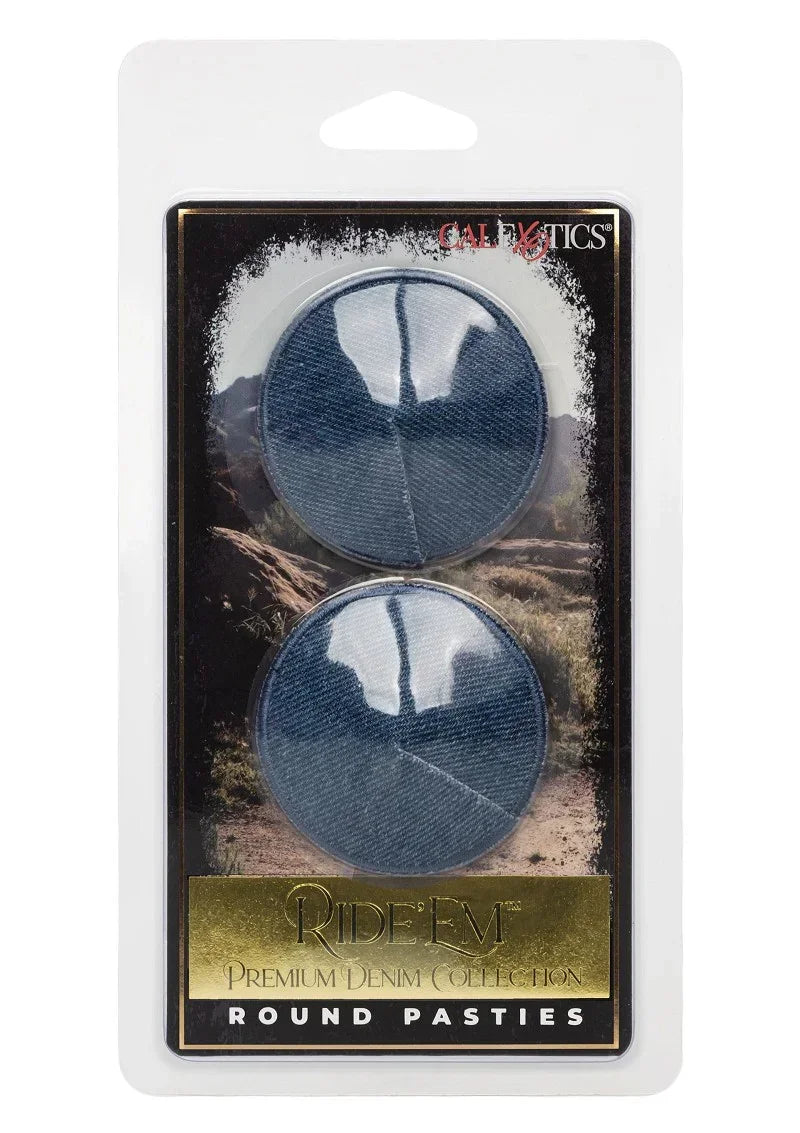 Bestel: Ride 'em Premium Denim Collection Round Pasties by CalExotics - bij Happytoys.nl, happytoys.be, Happytoys.ae: erotische sex webshop | liever Happy dan Easy âââââ