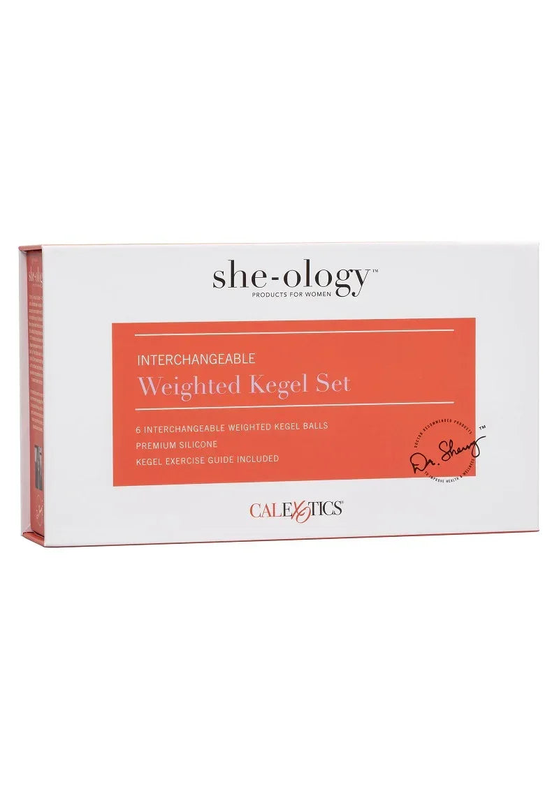 Bestel: CalExotics She - ology Interchangeable Weighted Kegel Set - bij Happytoys.nl, happytoys.be, Happytoys.ae: erotische sex webshop | liever Happy dan Easy ⭐⭐⭐⭐⭐