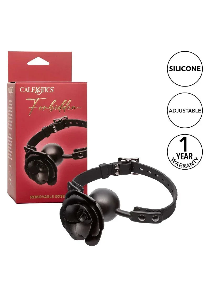Bestel: Forbidden Removable Rose Gag by CalExotics - bij Happytoys.nl, happytoys.be, Happytoys.ae: erotische sex webshop | liever Happy dan Easy ⭐⭐⭐⭐⭐