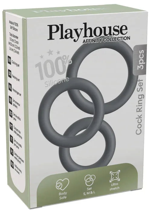 CockRingSet3pcsbyPlayhouse2 @ Happytoys Sexshop: online sex shop for Feeling Happy & Easy 😊 the erotic store owned by a woman