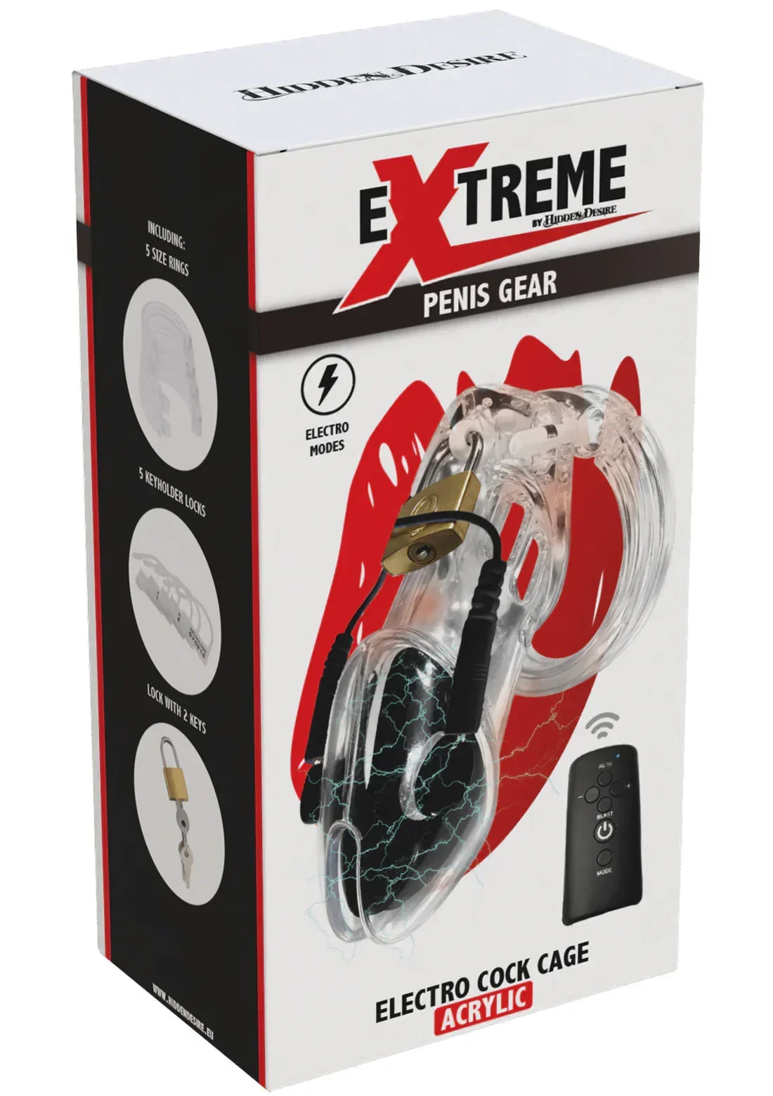 Bestel: Electro Cock Cage by Hidden Desire - bij Happytoys.nl, happytoys.be, Happytoys.ae: erotische sex webshop | liever Happy dan Easy ⭐⭐⭐⭐⭐
