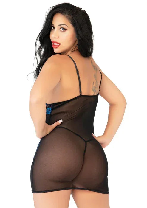 Bestel: Floral lace dress with string by Daring Intimates - bij Happytoys.nl, happytoys.be, Happytoys.ae: erotische sex webshop | liever Happy dan Easy ⭐⭐⭐⭐⭐