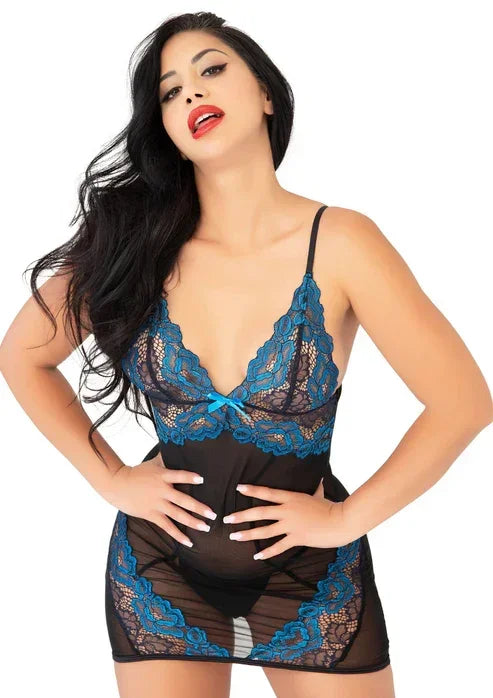 Bestel: Floral lace dress with string by Daring Intimates - bij Happytoys.nl, happytoys.be, Happytoys.ae: erotische sex webshop | liever Happy dan Easy ⭐⭐⭐⭐⭐