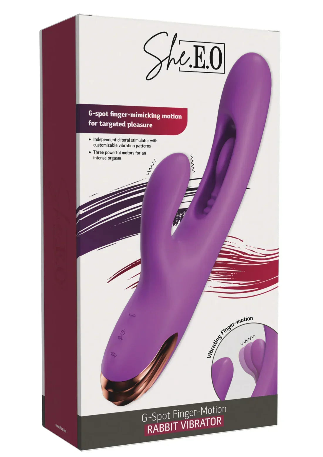Bestel: G - Spot Finger - Motion Rabbit by She.E.O. - bij Happytoys.nl, happytoys.be, Happytoys.ae: erotische sex webshop | liever Happy dan Easy ⭐⭐⭐⭐⭐