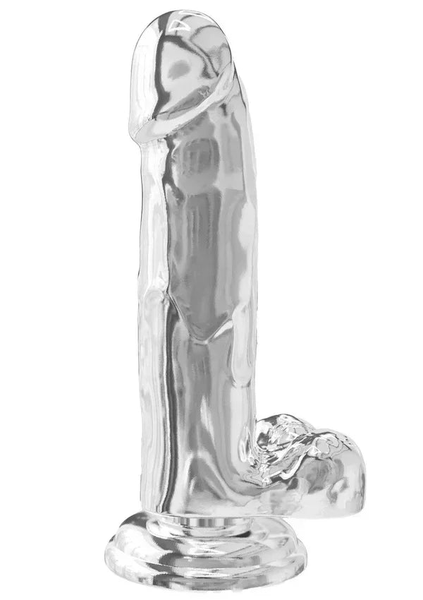 Bestel: Get Real Clear Dildo with Balls 7' by ToyJoy - bij Happytoys.nl, happytoys.be, Happytoys.ae: erotische sex webshop | liever Happy dan Easy âââââ