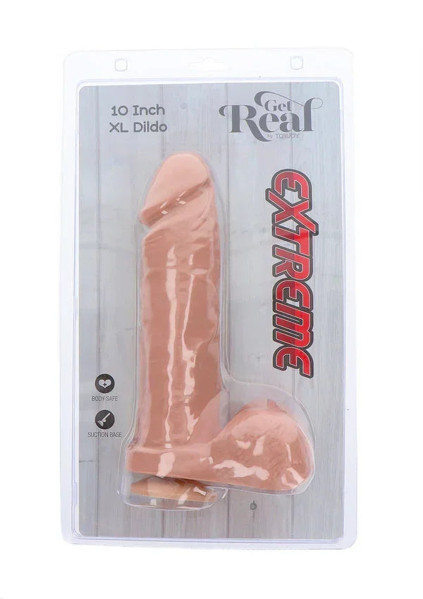 Bestel: Get Real Extreme XL Dildo 10' by ToyJoy - bij Happytoys.nl, happytoys.be, Happytoys.ae: erotische sex webshop | liever Happy dan Easy âââââ
