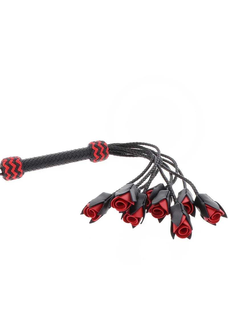 Bestel: Masters Real Leather Roses Whip by Hidden Desire - bij Happytoys.nl, happytoys.be, Happytoys.ae: erotische sex webshop | liever Happy dan Easy ⭐⭐⭐⭐⭐