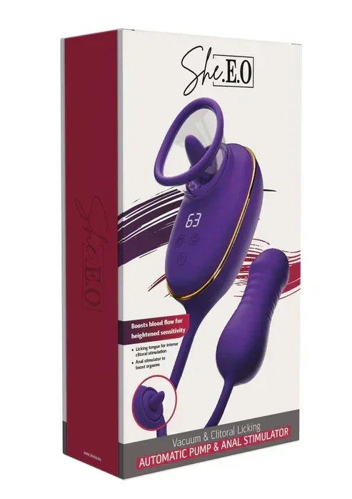 Bestel: Licking Clitoral Pump & Anal Stimulator by She.E.O. - bij Happytoys.nl, happytoys.be, Happytoys.ae: erotische sex webshop | liever Happy dan Easy âââââ