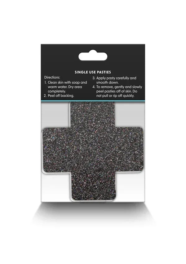 Bestel: Pasties Glitter Cross 2 Pair by NS Novelties - bij Happytoys.nl, happytoys.be, Happytoys.ae: erotische sex webshop | liever Happy dan Easy ⭐⭐⭐⭐⭐
