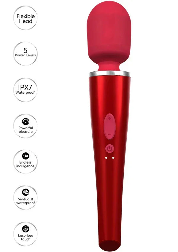 Bestel: Pro Wand Massager Red by Caresse - bij Happytoys.nl, happytoys.be, Happytoys.ae: erotische sex webshop | liever Happy dan Easy ⭐⭐⭐⭐⭐