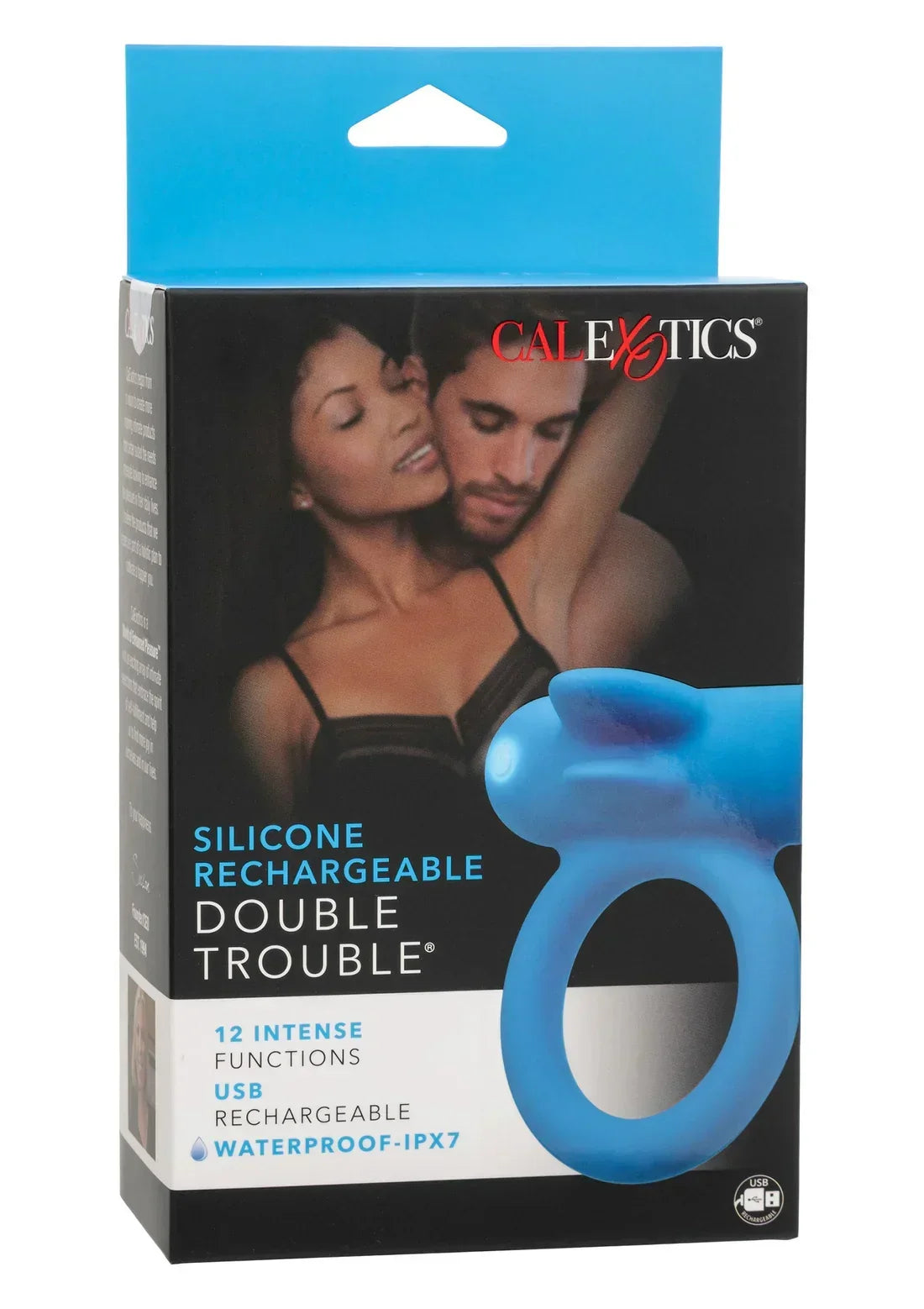 Bestel: Rechargeable Double Trouble by CalExotics - bij Happytoys.nl, happytoys.be, Happytoys.ae: erotische sex webshop | liever Happy dan Easy ⭐⭐⭐⭐⭐