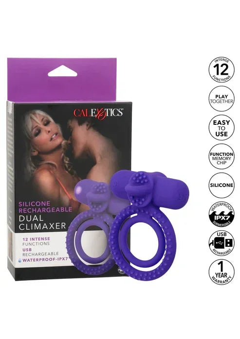 Bestel: Rechargeable Dual Climaxer by CalExotics - bij Happytoys.nl, happytoys.be, Happytoys.ae: erotische sex webshop | liever Happy dan Easy ⭐⭐⭐⭐⭐