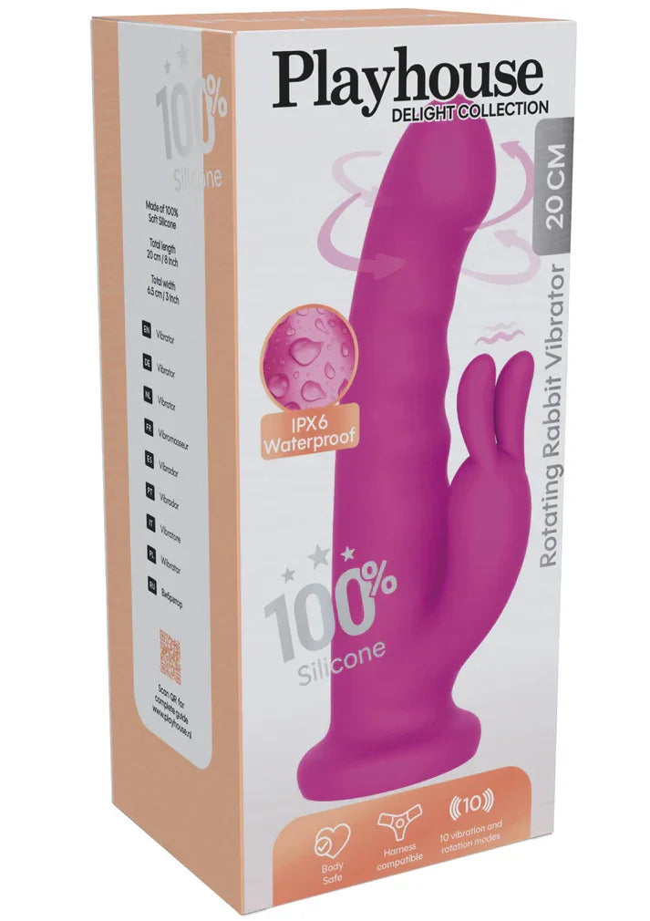 Bestel: Rotating Rabbit Vibrator by Playhouse Delight - bij Happytoys.nl, happytoys.be, Happytoys.ae: erotische sex webshop | liever Happy dan Easy ⭐⭐⭐⭐⭐
