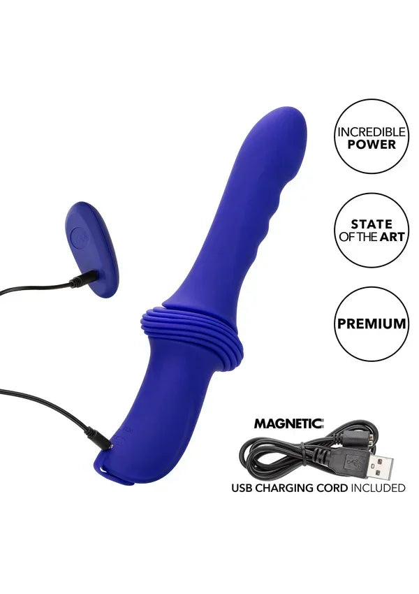 Bestel: Sex Machine Ridged Thruster Purple by CalExotics - bij Happytoys.nl, happytoys.be, Happytoys.ae: erotische sex webshop | liever Happy dan Easy ⭐⭐⭐⭐⭐