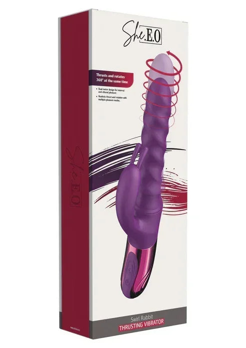 Bestel: Swirl Rabbit Vibrator by She.E.O. - bij Happytoys.nl, happytoys.be, Happytoys.ae: erotische sex webshop | liever Happy dan Easy ⭐⭐⭐⭐⭐