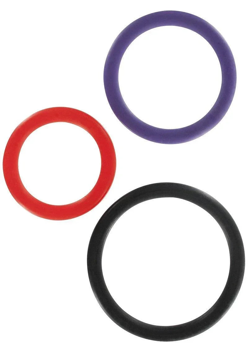 Bestel: Basics Triple Rings Multicolor 3pcs by ToyJoy - bij Happytoys.nl, happytoys.be, Happytoys.ae: erotische sex webshop | liever Happy dan Easy ⭐⭐⭐⭐⭐