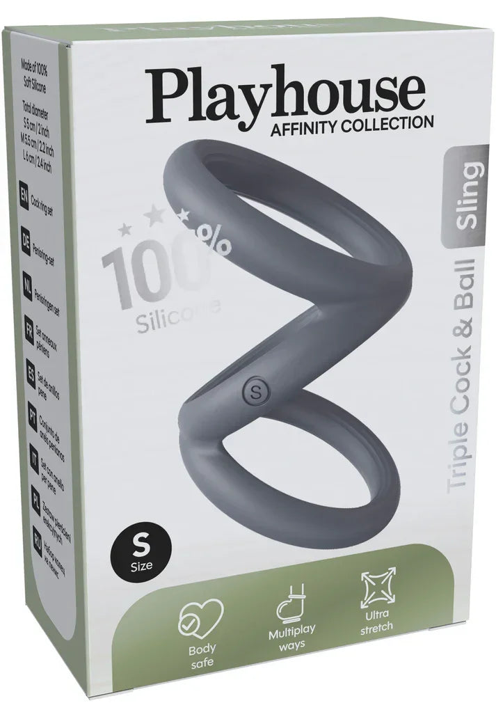 Bestel: Triple Cock & Ball Sling Small by Playhouse Affinity - bij Happytoys.nl, happytoys.be, Happytoys.ae: erotische sex webshop | liever Happy dan Easy âââââ