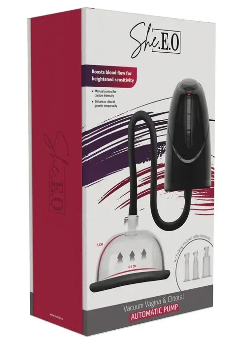 Bestel: Vacuum Vagina & Clitoral Automatic Pump by She.E.O. - bij Happytoys.nl, happytoys.be, Happytoys.ae: erotische sex webshop | liever Happy dan Easy âââââ
