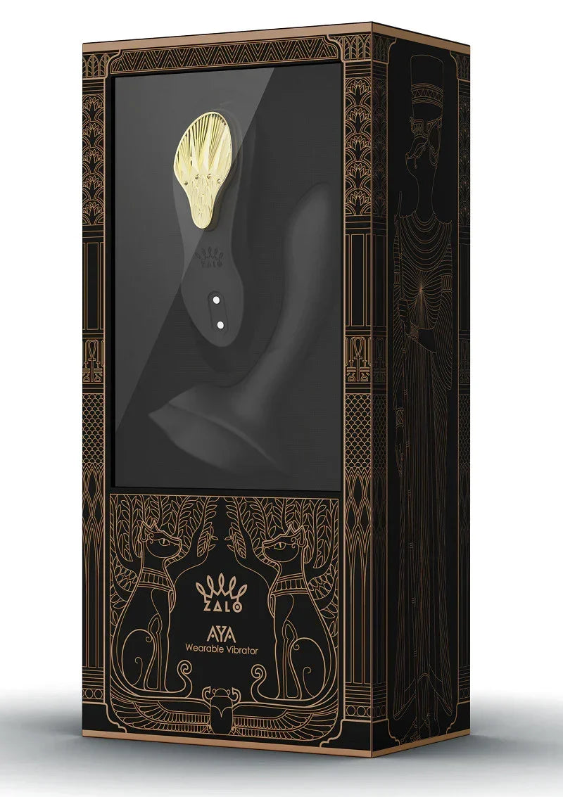 Bestel: Aya Wearable Vibrator Black by Zalo - bij Happytoys.nl, happytoys.be, Happytoys.ae: erotische sex webshop | liever Happy dan Easy ⭐⭐⭐⭐⭐