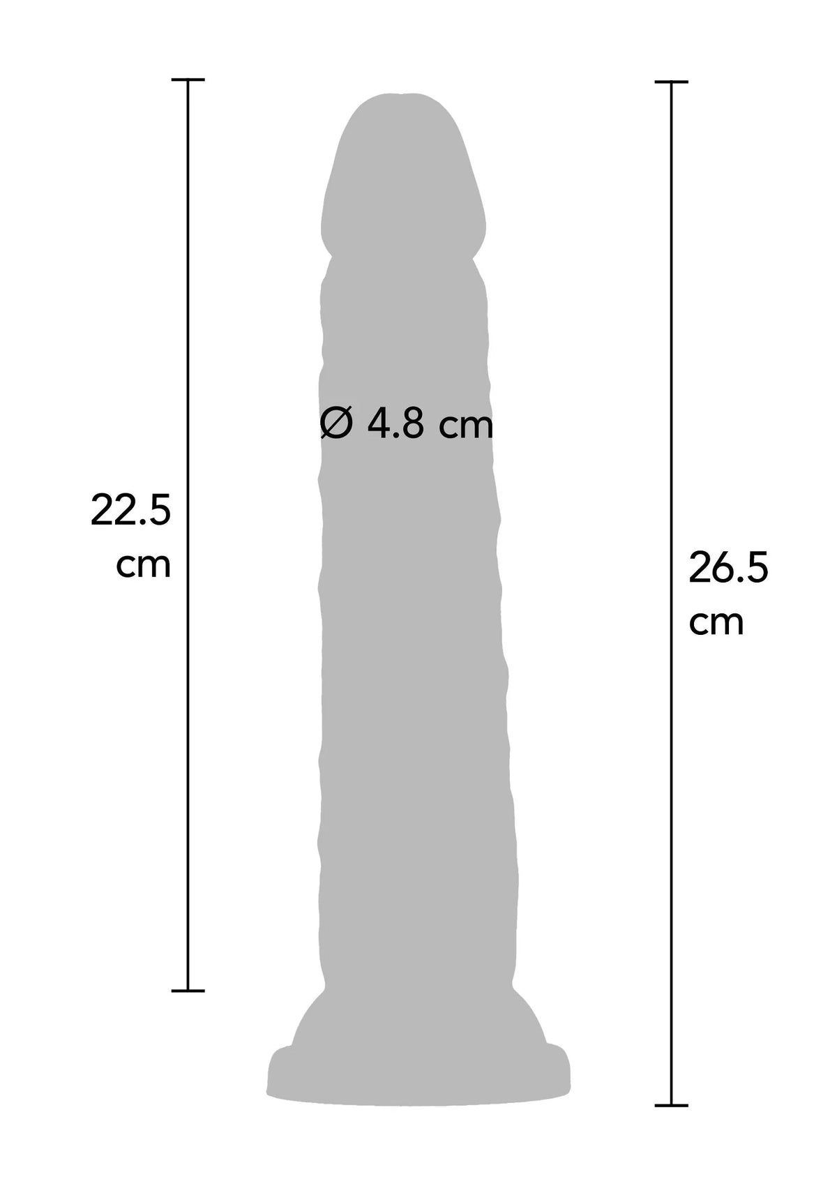 Bestel: Deluxe Dual Density Dong TPE 26.5 cm - bij Happytoys: de erotische sex webshop | liever Happy dan Easy ⭐⭐⭐⭐⭐