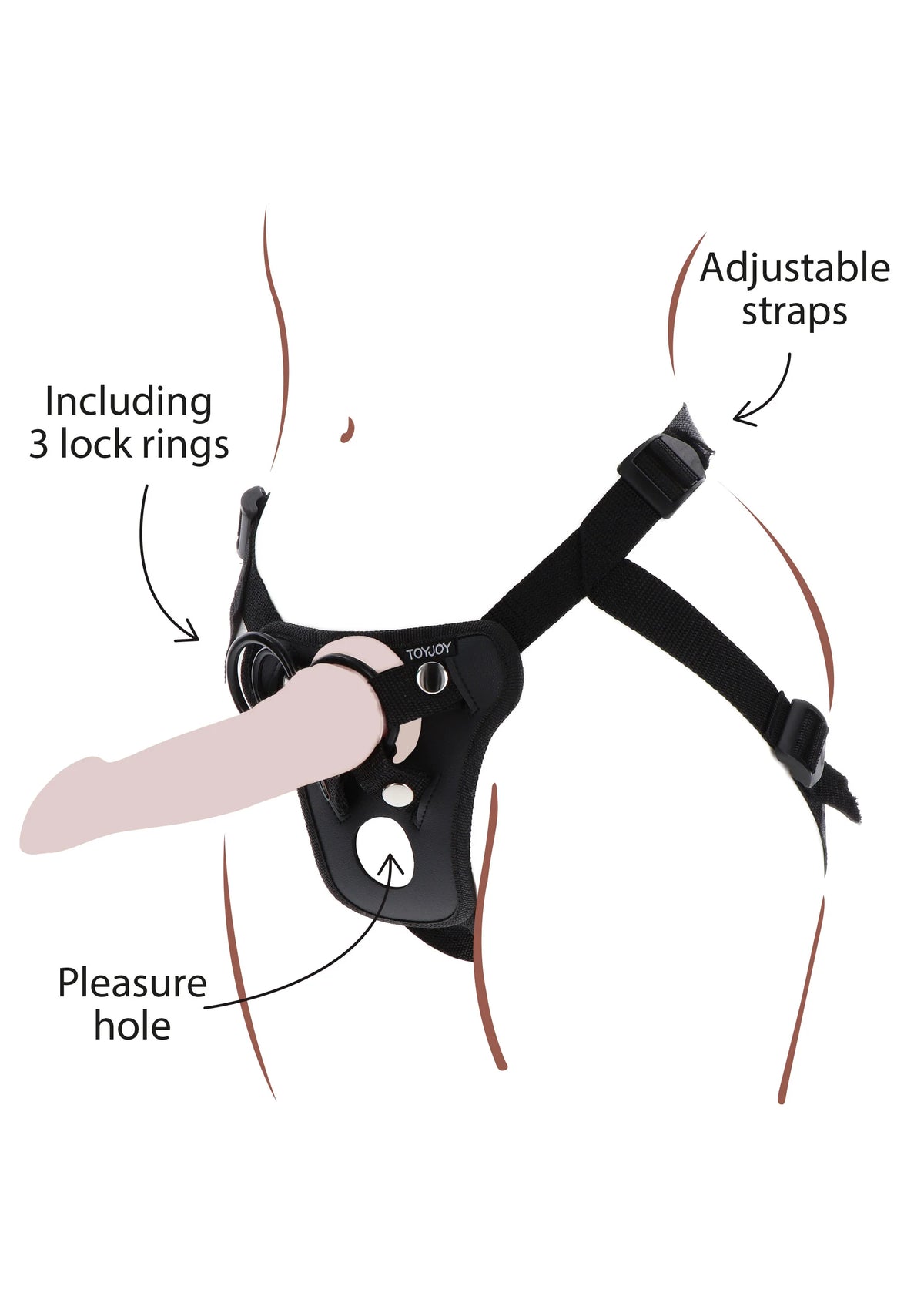 Bestel: Strap - On Pleasure Hole Harness - bij Happytoys: de erotische sex webshop | liever Happy dan Easy ⭐⭐⭐⭐⭐