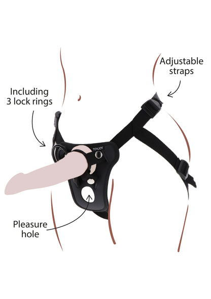 Bestel: Strap - On Pleasure Hole Harness - bij Happytoys: de erotische sex webshop | liever Happy dan Easy ⭐⭐⭐⭐⭐