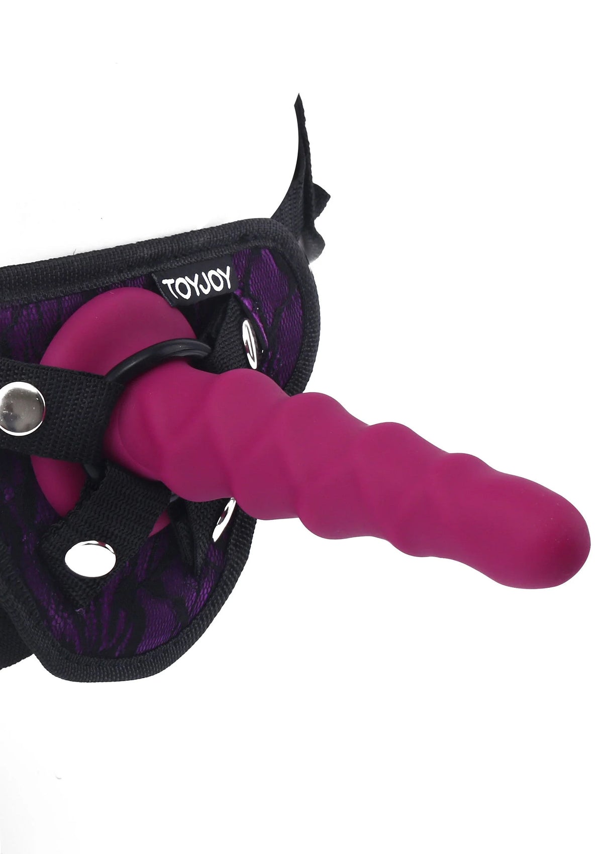 Bestel: Harness Dong Ribbed Silicone 16 cm - bij Happytoys: de erotische sex webshop | liever Happy dan Easy ⭐⭐⭐⭐⭐