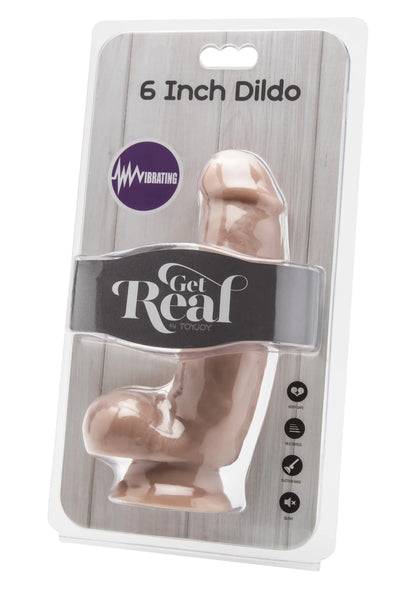 Bestel: Get Real Dildo 6' with Balls Vibrator by ToyJoy - bij Happytoys: de erotische sex webshop | liever Happy dan Easy ⭐⭐⭐⭐⭐