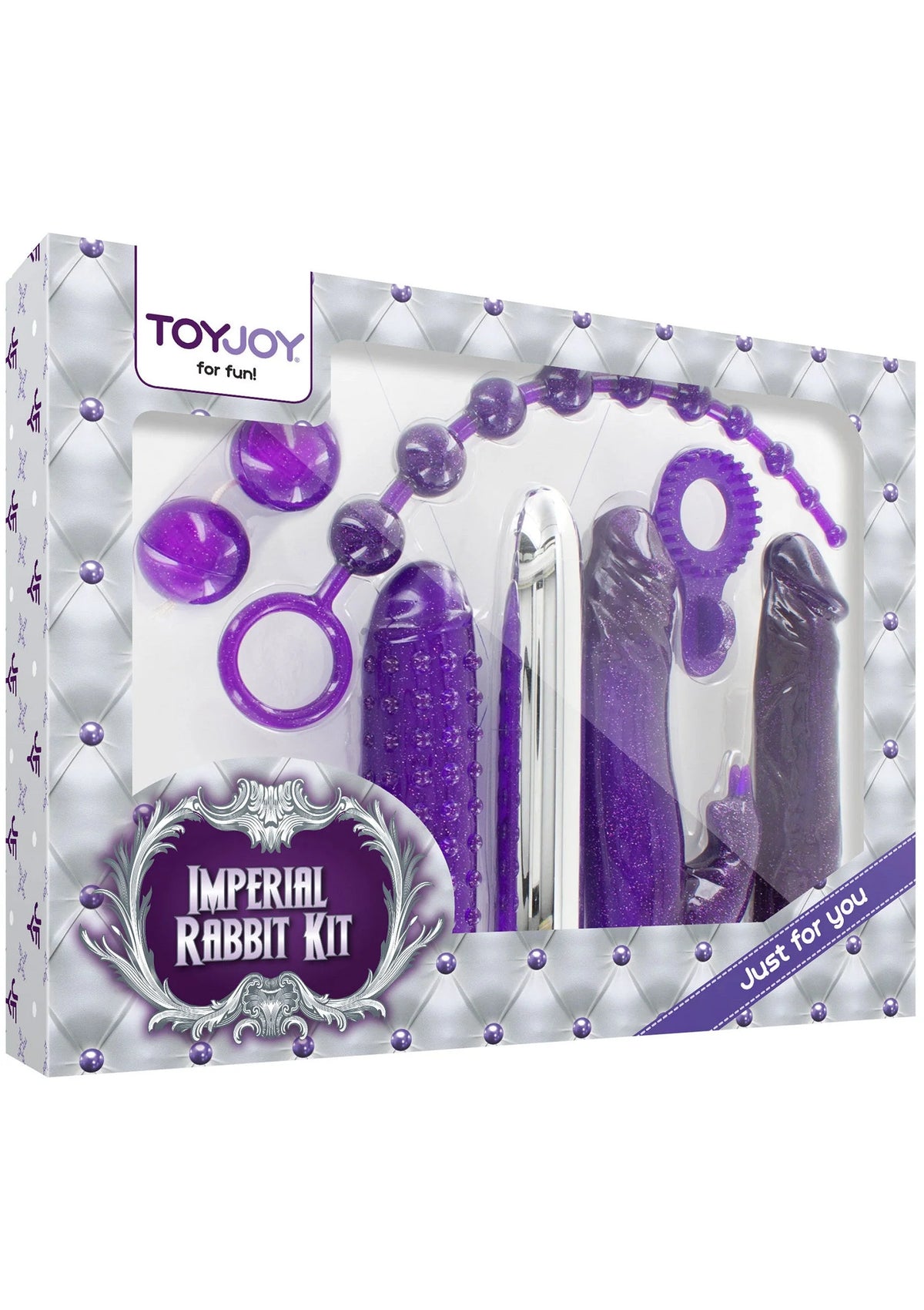Bestel: Just for You Imperial Rabbit Kit by ToyJoy - bij Happytoys: de erotische sex webshop | liever Happy dan Easy ⭐⭐⭐⭐⭐ - Default Title - 10435 - PURPLE