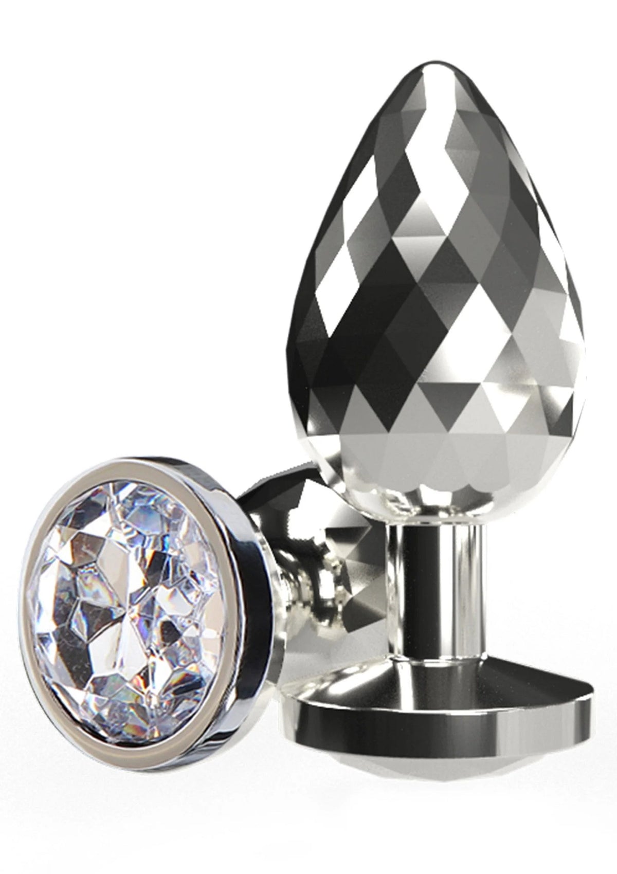 Bestel: Disco Diamond Plug Large by ToyJoy Anal Play - bij Happytoys.nl, happytoys.be, Happytoys.ae: erotische sex webshop | liever Happy dan Easy ⭐⭐⭐⭐⭐ - Default Title - 10599 - SILVER