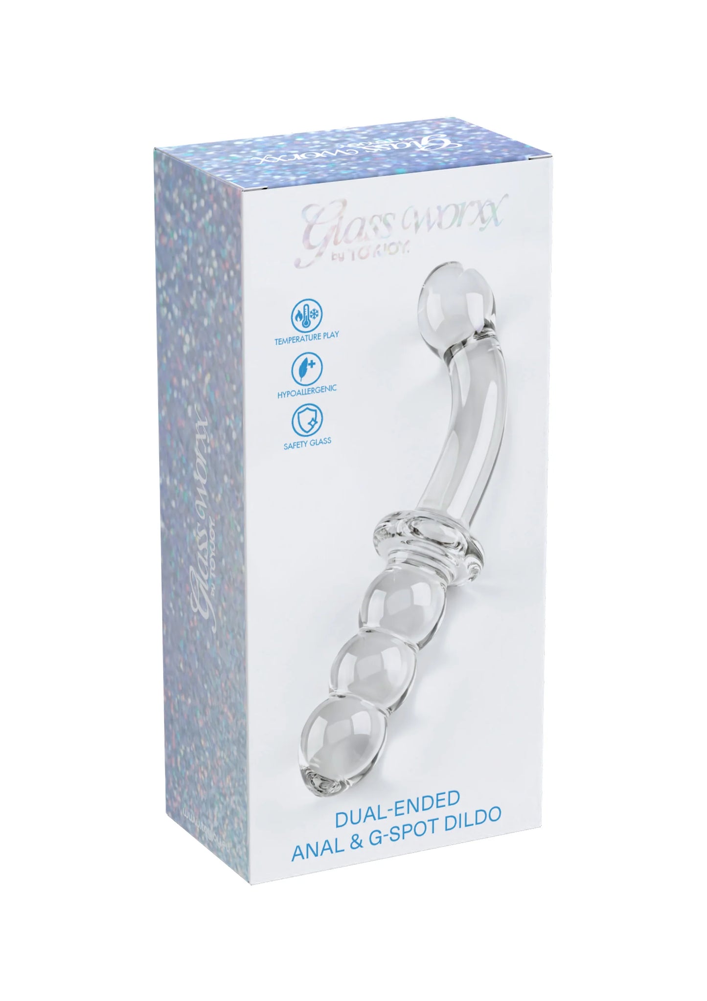 Dual-Ended Anal & G-spot Dildo byToyJoy Glass Worxx