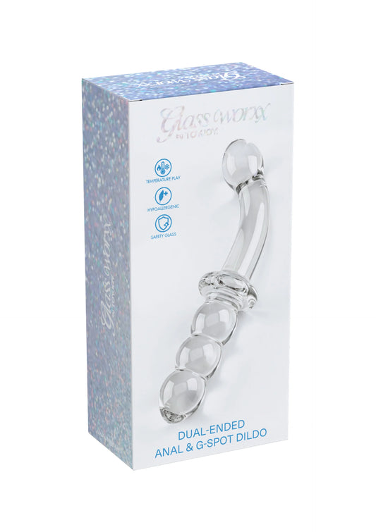 Dual-Ended Anal & G-spot Dildo byToyJoy Glass Worxx