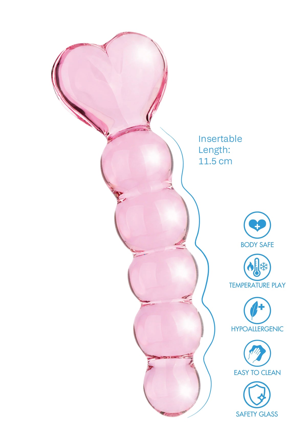 Crystal Heart Anal Dildo