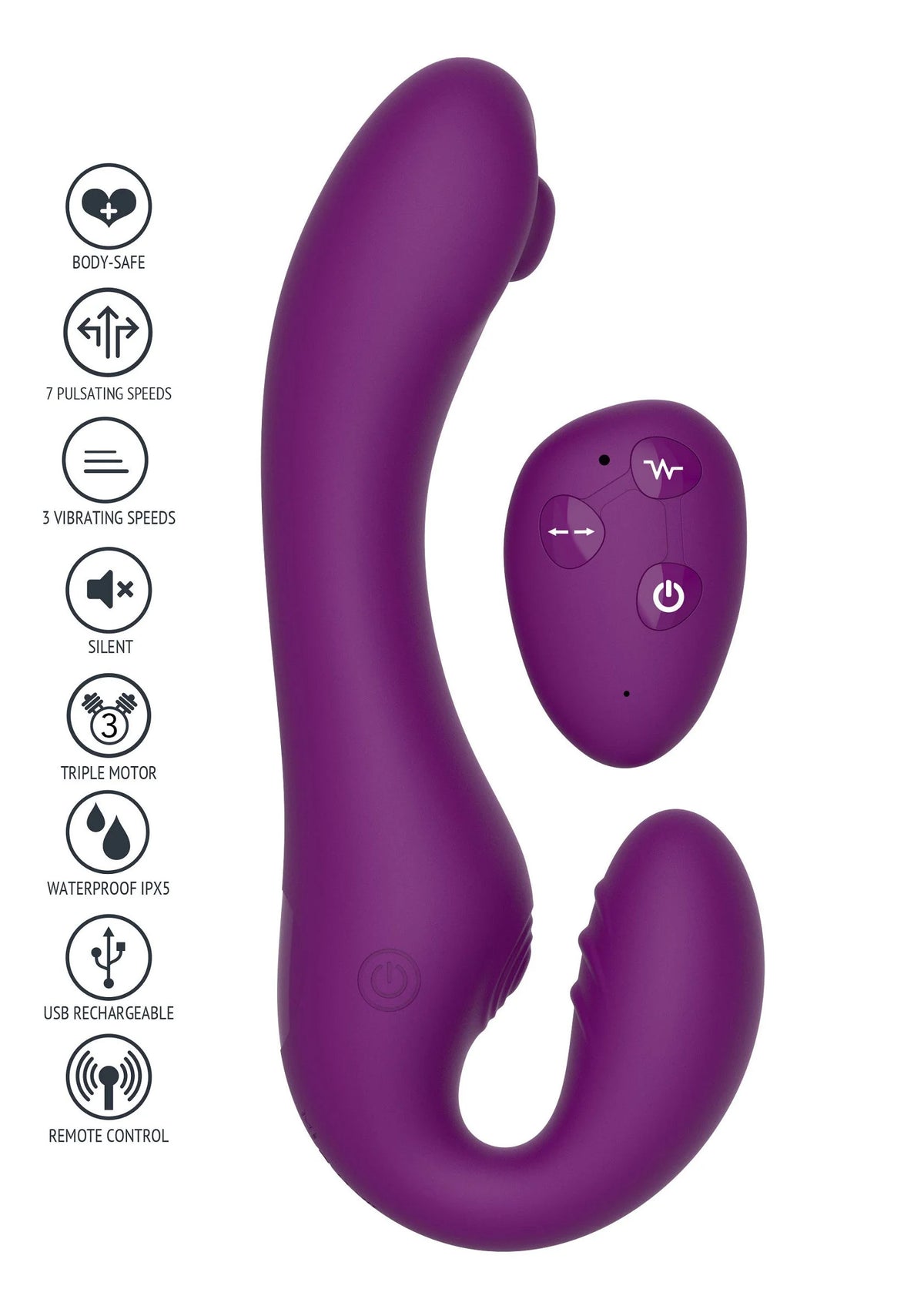 Bestel: Strapless Strap - On Pulse Vibrator by Xocoon - bij Happytoys: de erotische sex webshop | liever Happy dan Easy ⭐⭐⭐⭐⭐