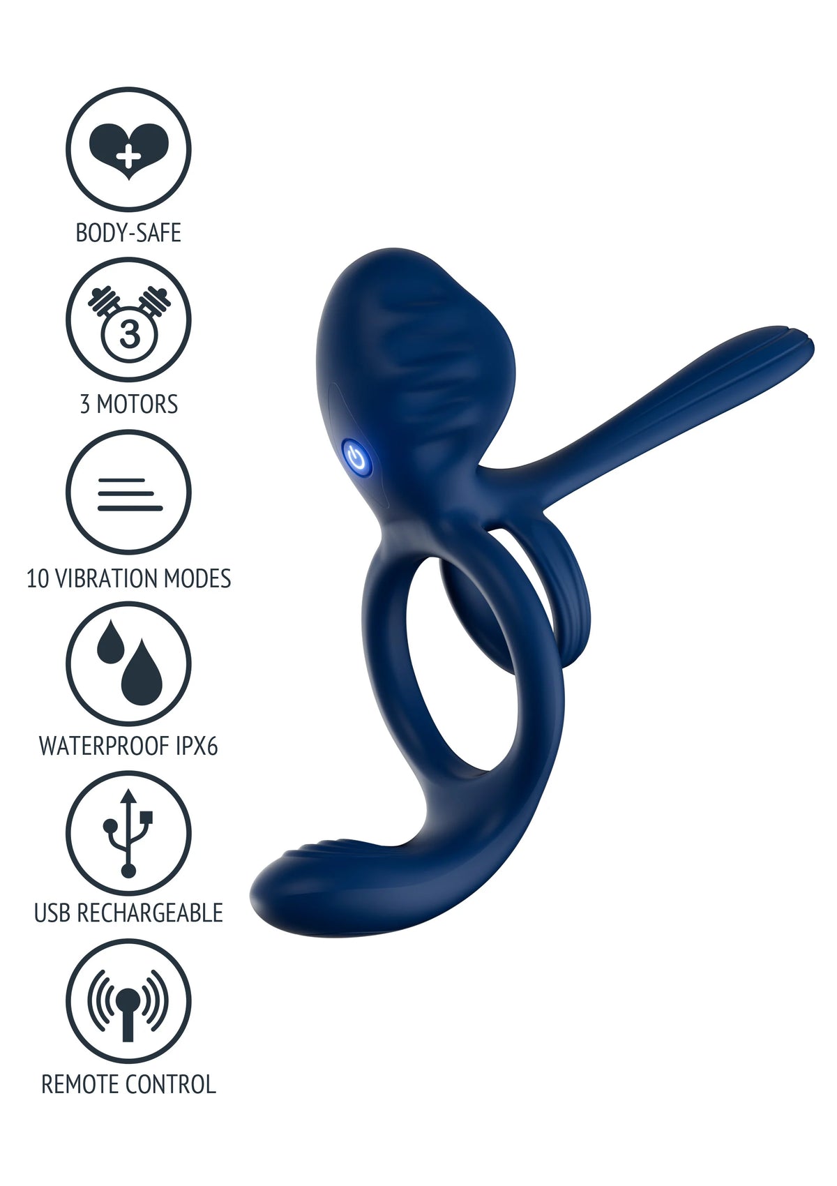 Bestel: Dualdrive Couples Slimline Vibrator Ring by Xocoon - Vibrerende cockring bij Happytoys.nl, happytoys.be, Happytoys.ae: erotische sex webshop | liever Happy dan Easy ⭐⭐⭐⭐⭐