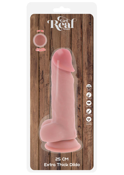 Deluxe Dual Density Thick Dildo TPE 25 cm by ToyJoy Get Real