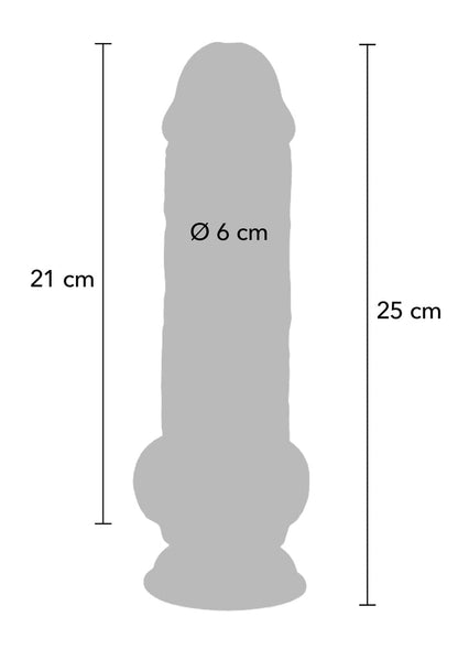 Deluxe Dual Density Thick Dildo TPE 25 cm by ToyJoy Get Real